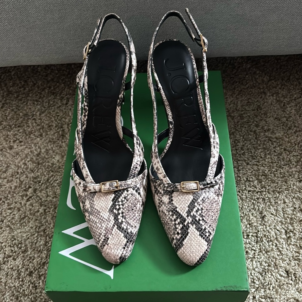 J Crew snake design pumps